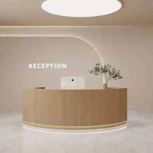 Beauty salon clothing store simple curved cash register art dance company reception desk hospital guide desk