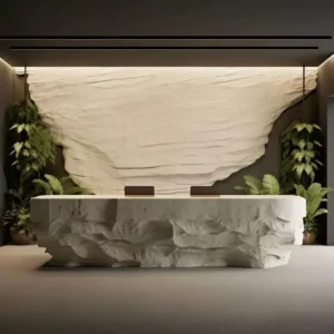 Special-shaped imitation reception desk