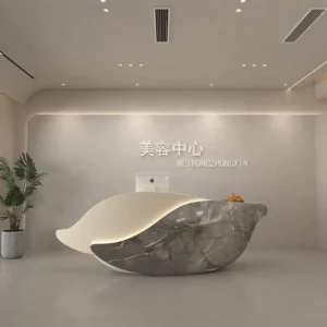 Medical aesthetics salon reception desk