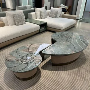 Seashell Series Popular Nordic Minimalist Natural Marble Designer Edition Glossy