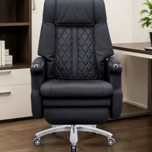 First-class electric multi-functional sofa, balcony/living room solid wood genuine leather reclining armchair, single person lazy sofa