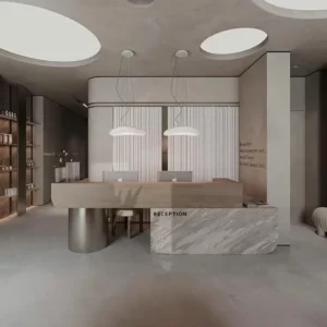 Luxury beauty salon reception desk, cashier counter, clothing store counter, custom solid wood bar table