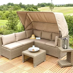 Outdoor sofa with ponty bed