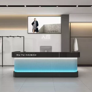 Arc clothing store cash register counter dance studio light luxury stainless steel bar barbershop front desk company reception desk